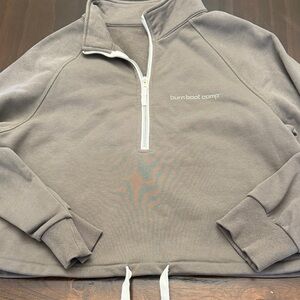 Burn Boot Camp Women's olive green Half-Zip Sweatshirt